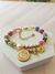 Imagen de Pulsera Borreguitos de la Abundancia cuarzo multicolor