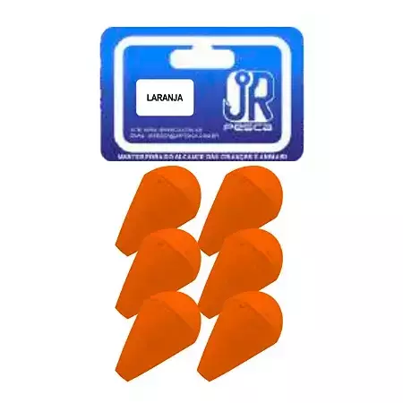 Bóia JR Pesca 312 Boia guia isopor 4 pç 31mm LARANJA