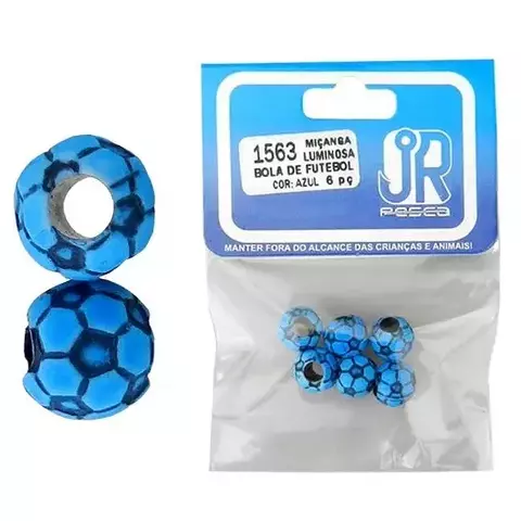 Miçanga JR Pesca BOLINHA DE FUTEBOL 1563 6un. modelo Luminosa azul
