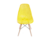 Cadeira Mesa Sala Jantar Assento Amarelo Base Madeira Bering