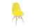 Cadeira Mesa Sala Jantar Assento Amarelo Base Madeira Bering - comprar online