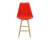 Banqueta Cozinha Alta Assento Vermelho Madeira 1 Un Bering - comprar online