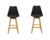 Kit 2 Banquetas Cozinha Base Alta Preta Madeira Bering - comprar online
