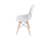 Cadeira Mesa Sala Jantar Assento Branco Base Madeira Bering - InterShop
