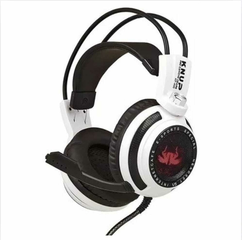 Fone de Ouvido Over-ear Gamer Knup KP-400 Com luz LED