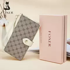 FOXER Women's Long Wallet Card Holder Stylish Money Bag - buy online