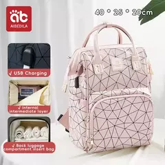 AIBEDILA Mommy Bag Waterproof Large Capacity Fashionable and High Quality