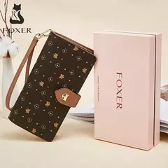 FOXER Women's Long Wallet Card Holder Stylish Money Bag on internet