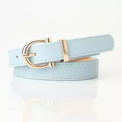 Leather Simple Metal Buckle Belt Girls