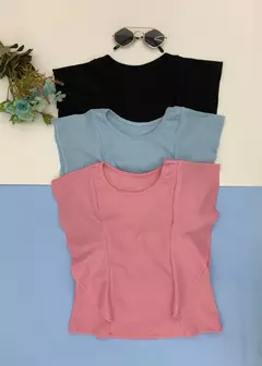 Cropped Juvenil Rosa com Babados Frontais – Estilo Blogueirinha na internet