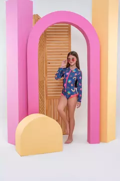 Maiô com ziper urso