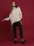 BLUSA BIAMAR OVERSIZED MULLET E GOLA REMOVÍVEL EM PELE FAKE 11451 na internet