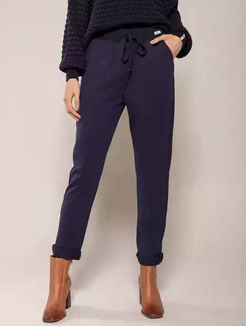 CALÇA DE MOLETOM COM DETALHES NAS LATERAIS, ELÁSTICO EMBUTIDO NA CINTURA E CORDÃO PARA AMARRAÇÃO BIAMAR 11585