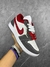 Jordan 1 Low Branco/Vermelho e Cinza