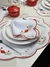 KIT MESA POSTA JOGO AMERICANO E GUARDANAPO - JARDIM VERMELHO - loja online