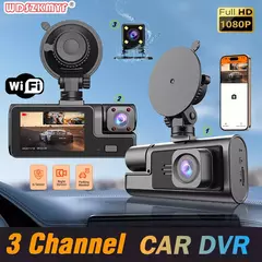 Cámara DVR 3 para coche, grabadora de vídeo 1080P, WIFI, cámara de salpicader - comprar en línea