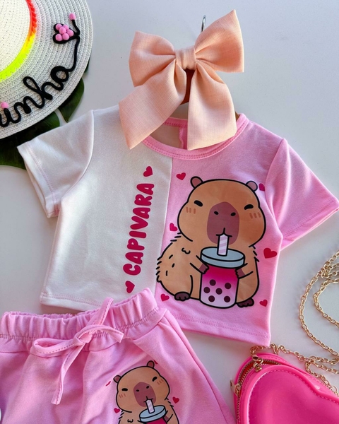 Conjunto Capivara Rosa