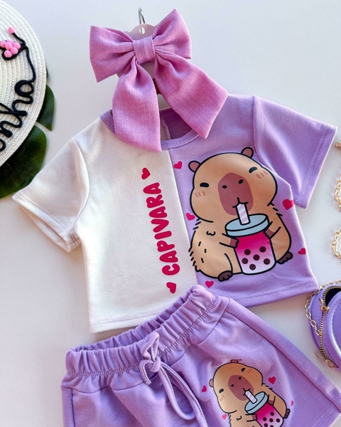 Conjunto Capivara Lilás