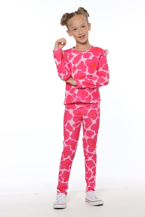 Conjunto meia estação Canelado Flores