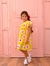 Vestido Infantil Amarelo com Flores