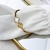 Bracelete Inspiração Virginia Aço Inoxidável Ouro 18K Branco