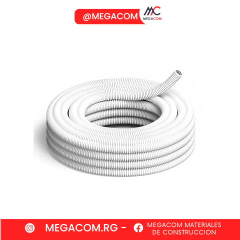 CANO CORRUGADO 7/8 LIV BLANCO TECN DE 25 METROS