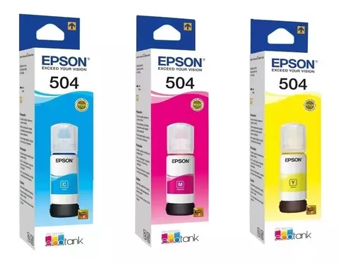 GARRAFA DE TINTA EPSON PARA ECOTANK 70ML T504