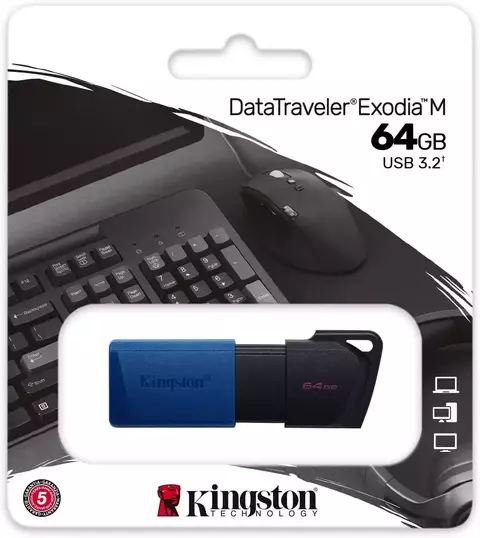 PEN DRIVE KINGSTON DATATRAVELER EXODIA M 64GB USB3.2 DTXM64GB