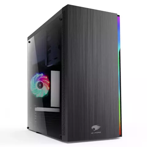 GABINETE GAMER PIXXO G-FIRE MICRO ATX CG859SF RGB C/ 1 FAN + USB 3.0 S/ FONTE