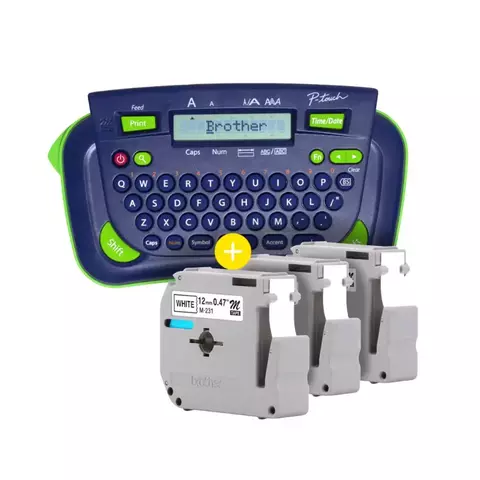 ROTULADOR ELETRÔNICO BROTHER PT80BP COM 3 FITAS M231