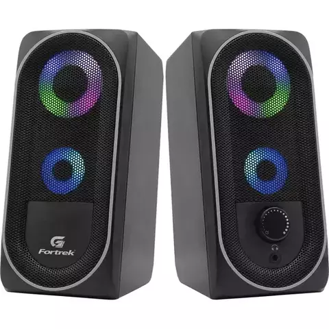 CAIXA DE SOM MULTIMÍDIA GAMER FORTREK BLACK HAWK RGB