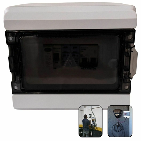 Quadro de Proteção 7kW Para Carregador Wallbox de Carro Elétrico