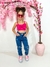 Calça jeans com destroyed 50 - CANDIES