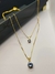 Colar Duplo Ponto de Luz | Banho de Outro 18k e Zirconia Transparente - comprar online