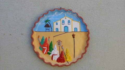 Prato para Parede Procissão do Fogareu - Cod.01