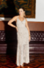 Vestido Longo Tricot Rendado Saia Rodada