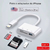 Imagem do Conversor USB-C para iPad e iPhone Adaptador OTG 3 em 1 com Leitor SD