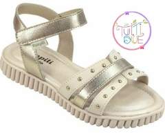 123298000 SANDALIA PAMPILI 123 CANDY NUDE/DOURADO SINT - comprar online