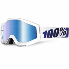 ANTIPARRA 100% STRATA GEN 1 BLANCA - MIRROR BLUE LENS