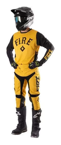 CONJUNTO ENDURO FIRE MUSTARD