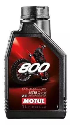 Aceite Motul 800 2t 100% Sintetico 1 Lt