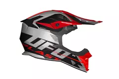 CASCO UFO INTREPID GRIS NEGRO ROJO