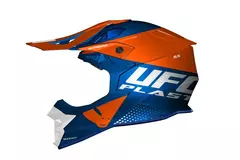 CASCO UFO INTREPID NARANJA AZUL - COWBOY MOTOPARTS