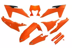 KIT DE PLASTICOS UFO KTM EXC/F 2024/25 CON FARO NARANJA BARRALES - comprar online