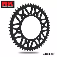 CORONA RK ALU KTM HUSQ EXC 125 A 500 90/23 50 DIENTES ALUMINIO NEGRO