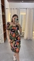 VESTIDO CANELADO COM ESTAMPA