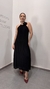 VESTIDO EM CREPE COM PLISSADO E DETALHE EM FLOR - comprar online