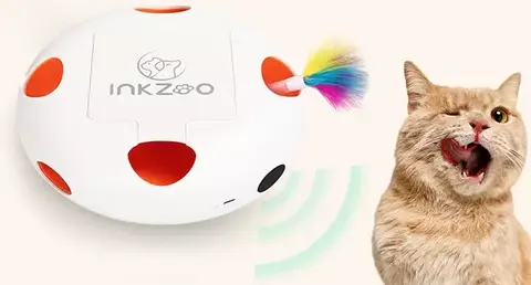 CatMaze – Brinquedo Interativo com 7 Furos e Penas para Gatos