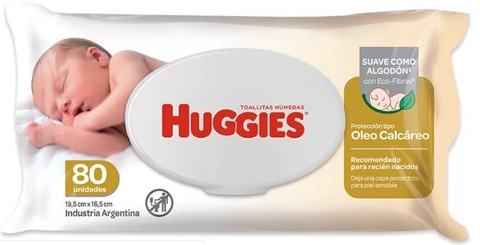 Toallitas humedas Huggies con Oleo calcareo x 80 unidades - comprar online