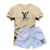 Kit Camiseta Masculina Algodão Louis Vuitton 11 Cores + Short Tactel Branco na internet